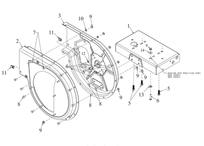 Frame Assembly Diagram and Parts List for CS3310 (24A424M710)(2020) Cub Cadet Chipper Shredder